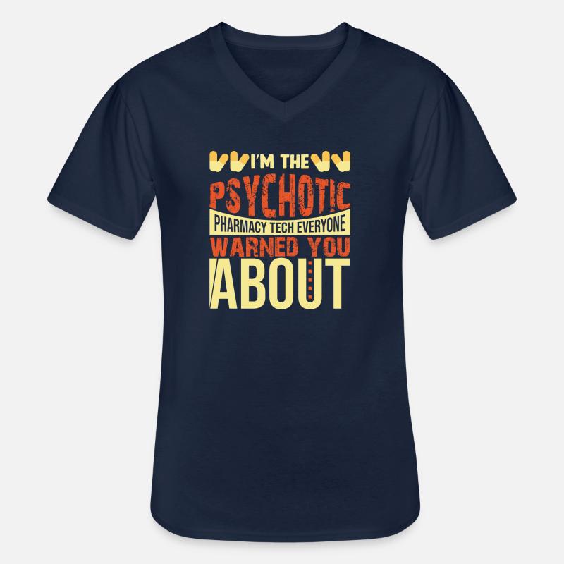 Pharmacy Technician Pharmaceutical Assistant - Men's V-Neck T-Shirt - navy