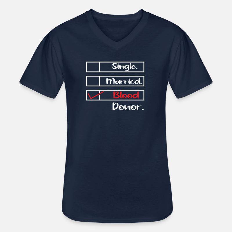 Blutspende Blutspenden Blutspender - Männer-T-Shirt mit V-Ausschnitt - Navy