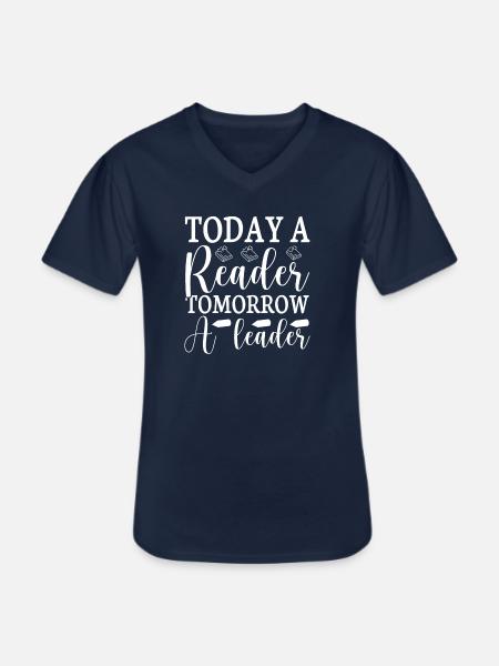 Read books Bookworm - Men's V-Neck T-Shirt - navy