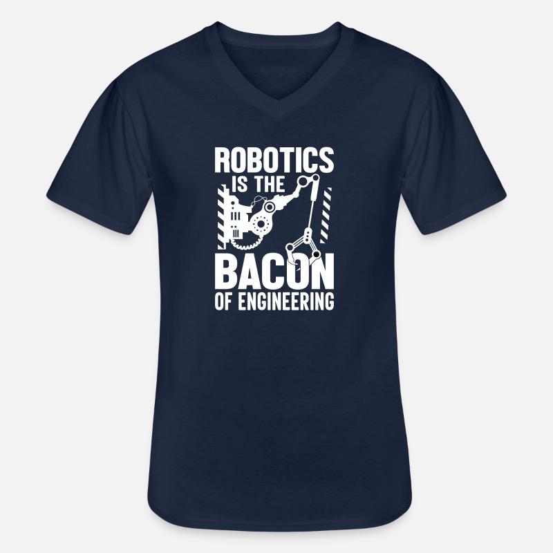 Robot Programmer Automation Technician - Men's V-Neck T-Shirt - navy