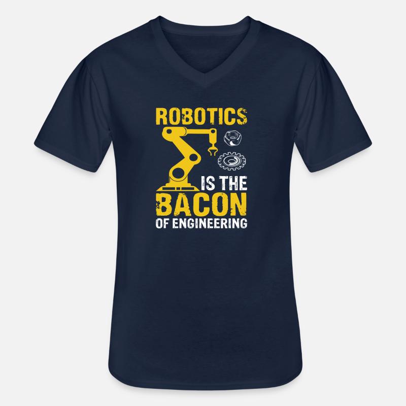 Roboter Programmierer Automatisierungstechniker - Männer-T-Shirt mit V-Ausschnitt - Navy