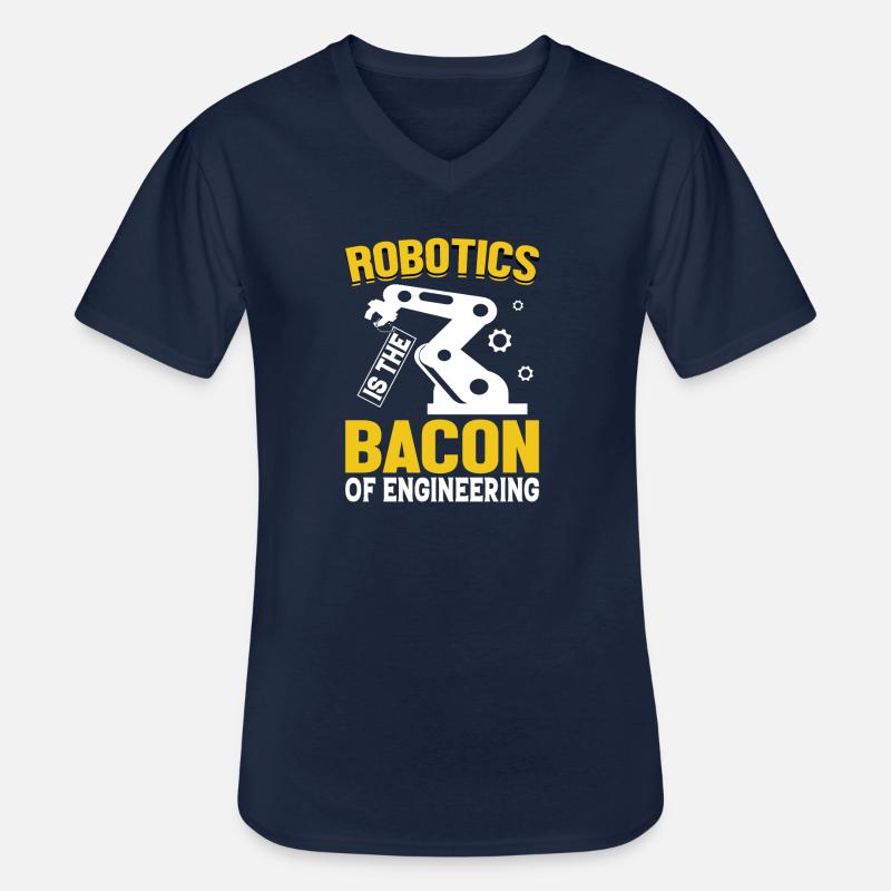 Robot Programmer Automation Technician - Men's V-Neck T-Shirt - navy