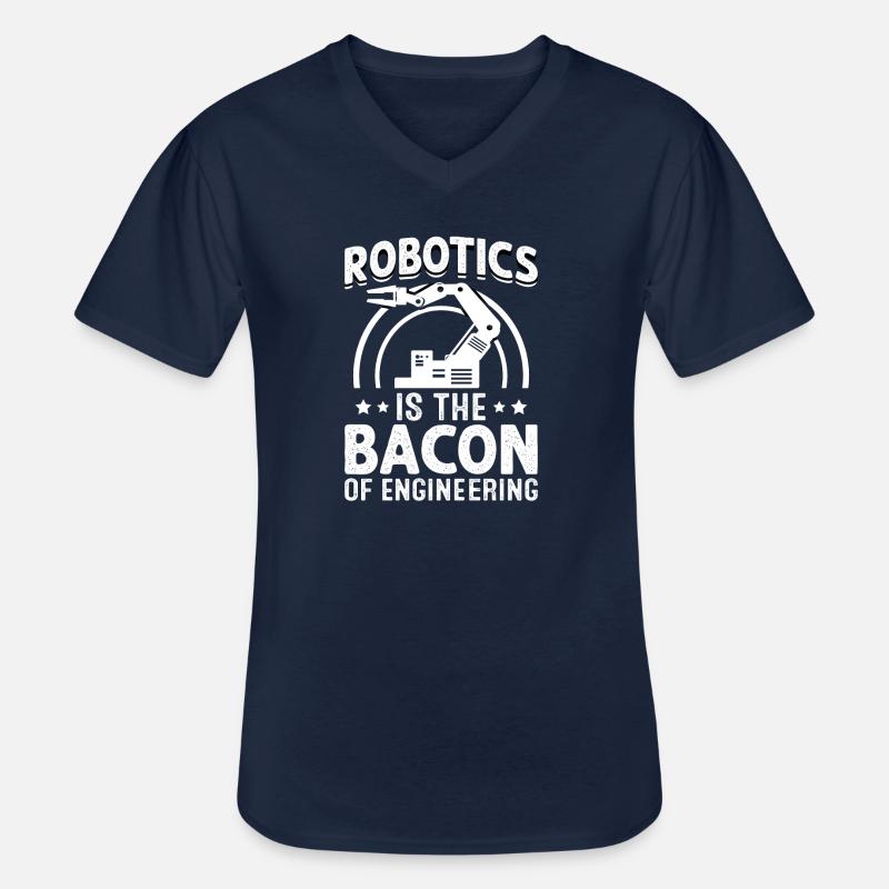 Roboter Programmierer Automatisierungstechniker - Männer-T-Shirt mit V-Ausschnitt - Navy