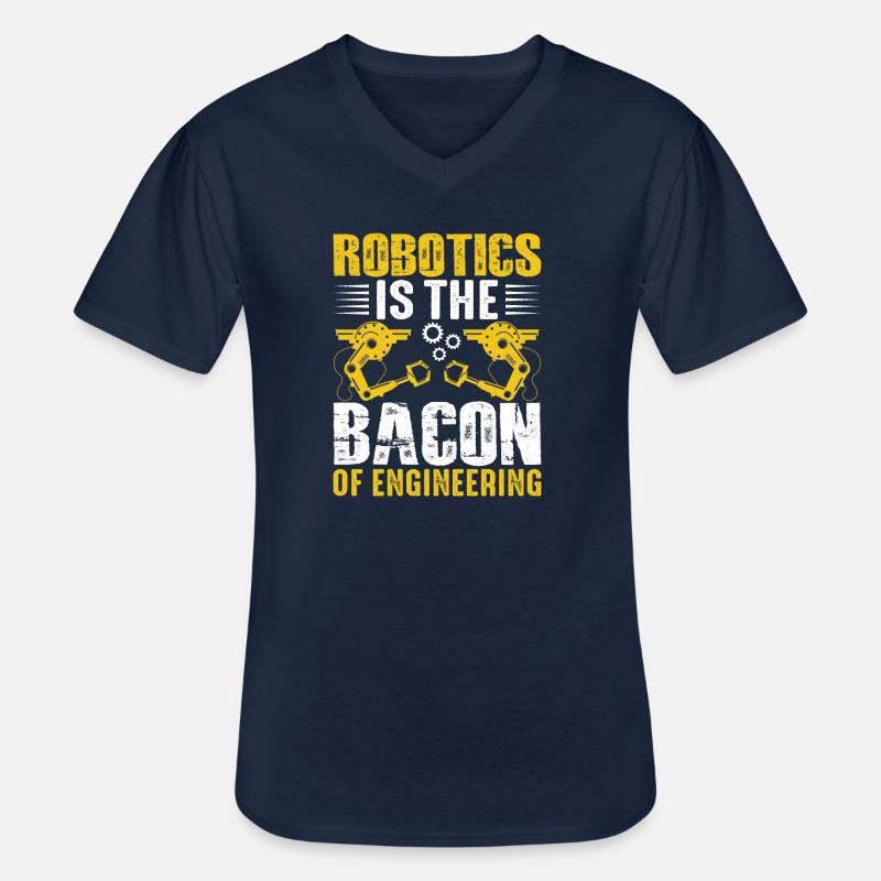 Robot Programmer Automation Technician - Men's V-Neck T-Shirt - navy