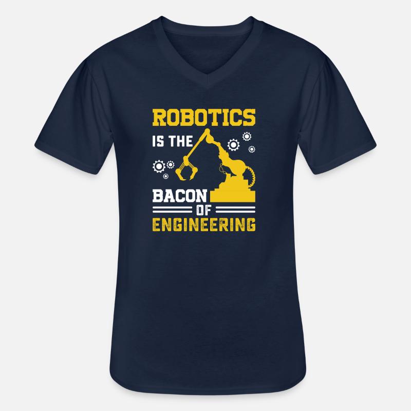 Roboter Programmierer Automatisierungstechniker - Männer-T-Shirt mit V-Ausschnitt - Navy