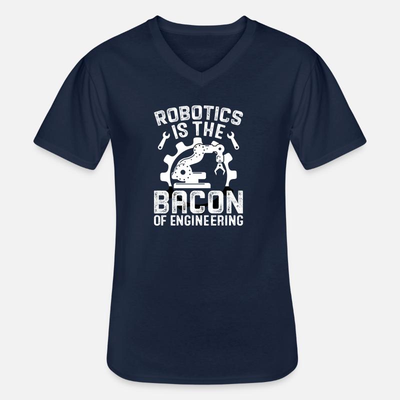 Robot Programmer Automation Technician - Men's V-Neck T-Shirt - navy