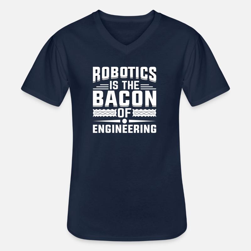 Roboter Programmierer Automatisierungstechniker - Männer-T-Shirt mit V-Ausschnitt - Navy