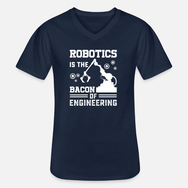 Roboter Programmierer Automatisierungstechniker - Männer-T-Shirt mit V-Ausschnitt - Navy