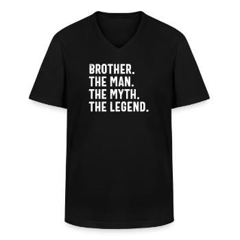 Bruderherz Beste Freunde Bruder Geschenkidee - Männer-T-Shirt mit V-Ausschnitt - Schwarz - Vorne - AI Model Male 178 dark (178cm)