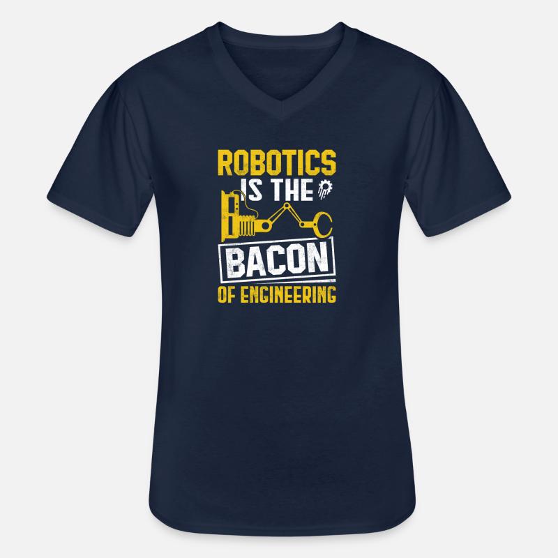 Robot Programmer Automation Technician - Men's V-Neck T-Shirt - navy