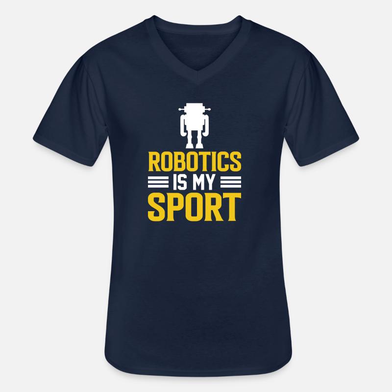 Roboter Programmierer Automatisierungstechniker - Männer-T-Shirt mit V-Ausschnitt - Navy