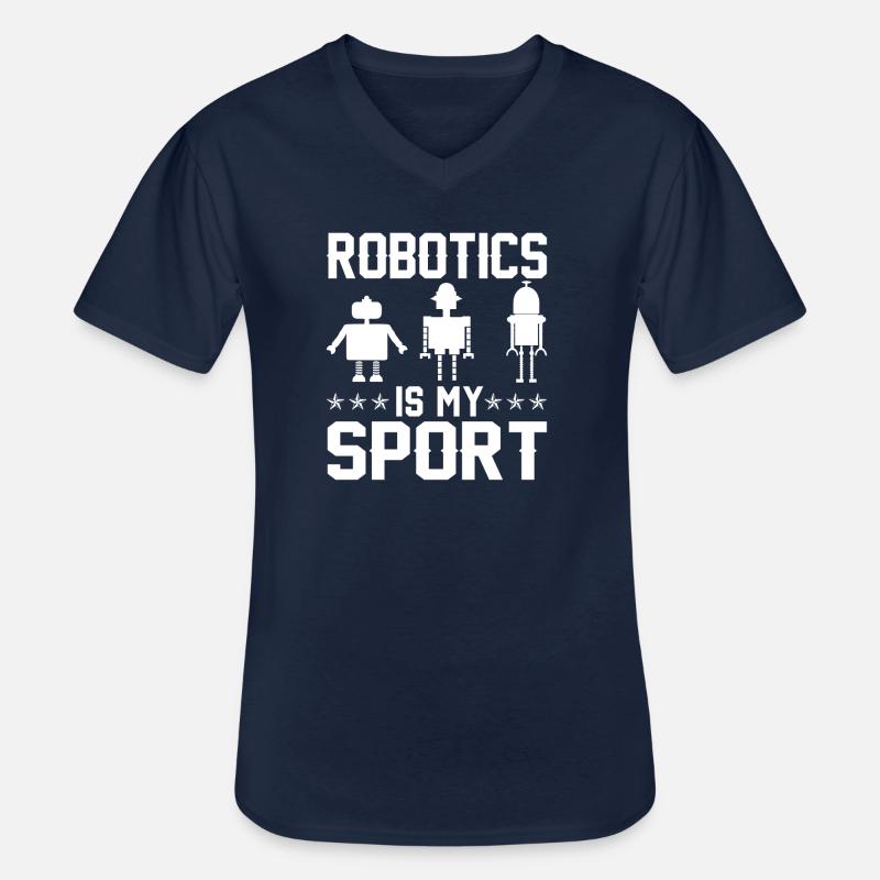 Robot Programmer Automation Technician - Men's V-Neck T-Shirt - navy