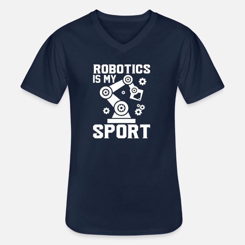 Roboter Programmierer Automatisierungstechniker - Männer-T-Shirt mit V-Ausschnitt - Navy