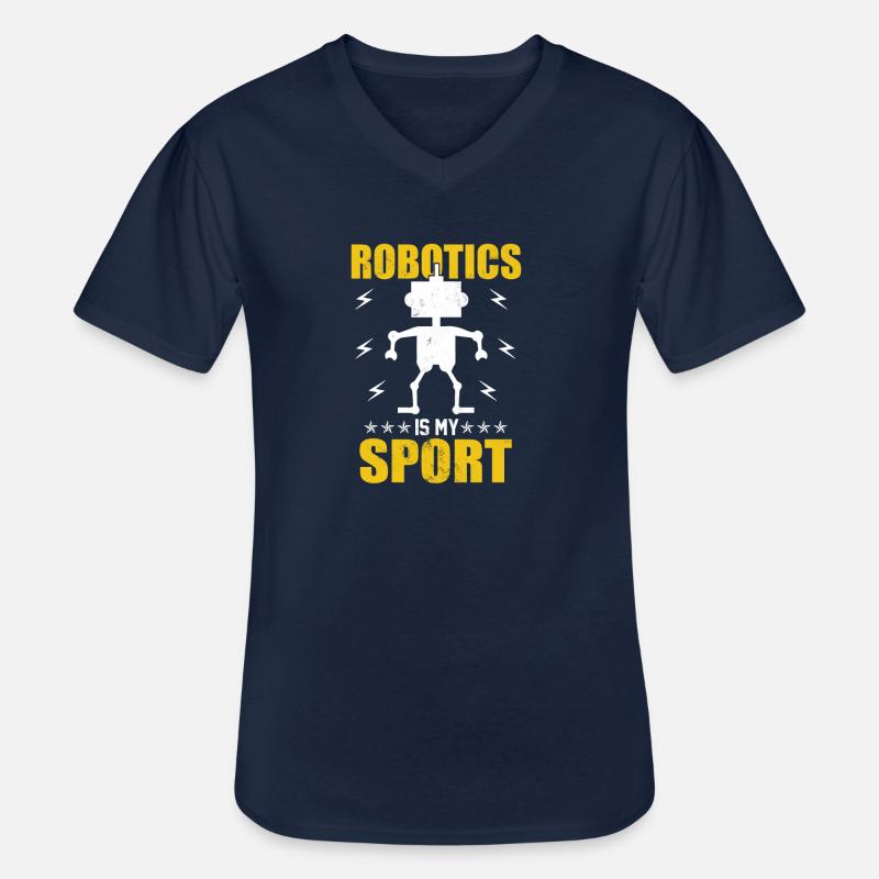 Roboter Programmierer Automatisierungstechniker - Männer-T-Shirt mit V-Ausschnitt - Navy