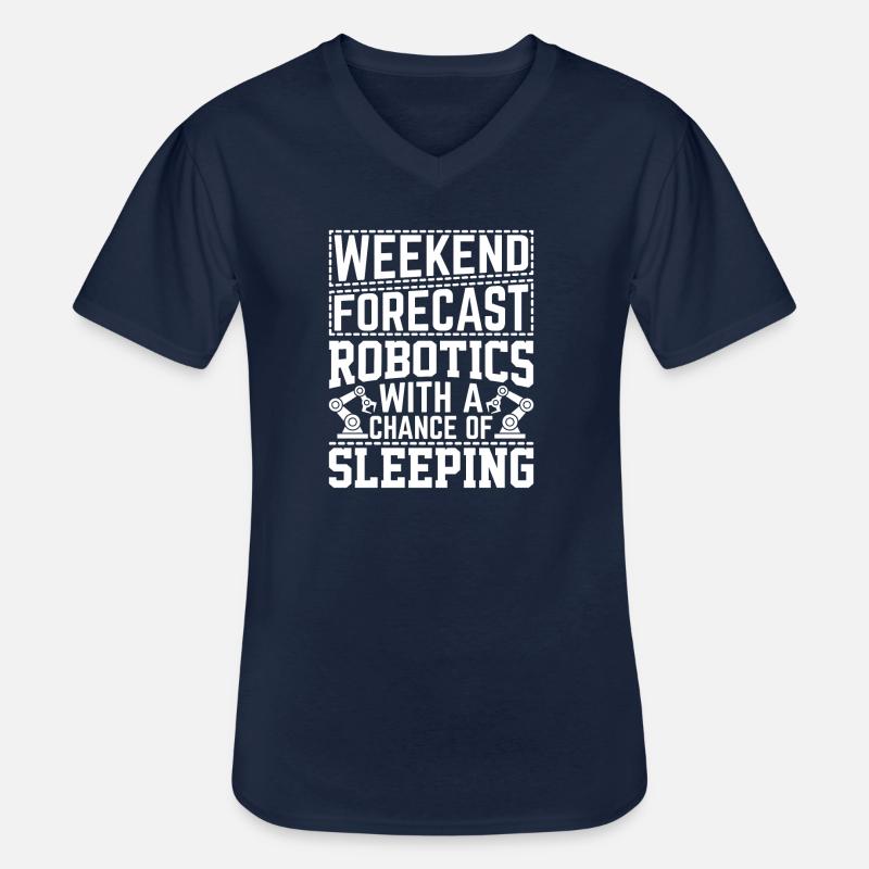 Robot Programmer Automation Technician - Men's V-Neck T-Shirt - navy