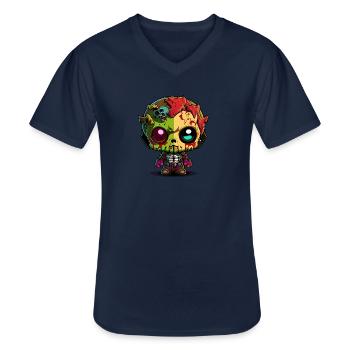 Petit zombie - T-shirt col V Homme - marine - Devant - AI Model Male 178 dark (178cm)