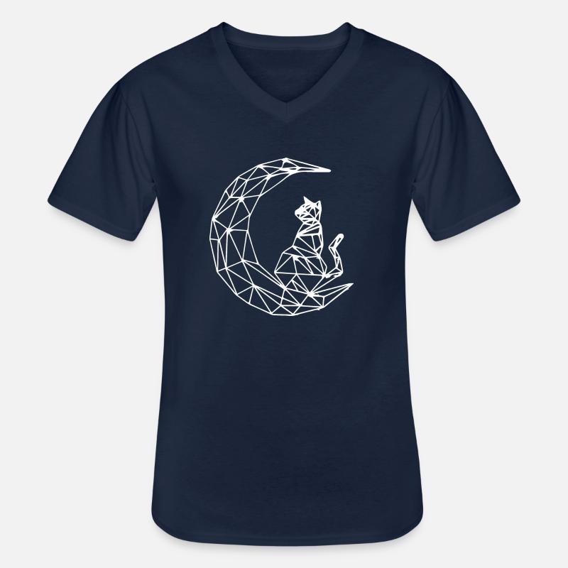 Cat Katze - Männer-T-Shirt mit V-Ausschnitt - Navy