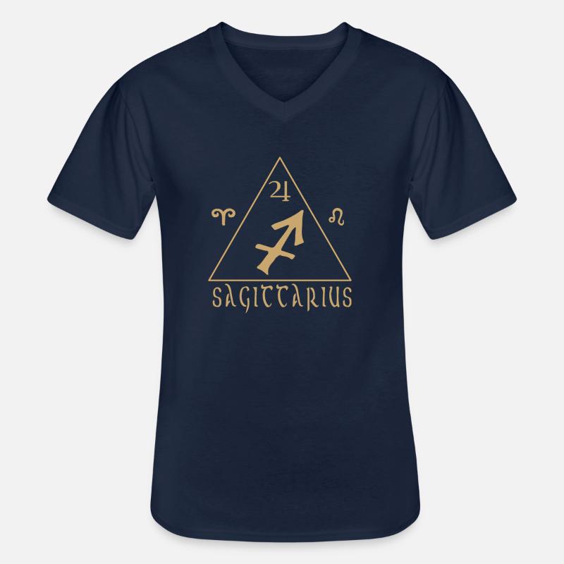 Sagittarius - Men's V-Neck T-Shirt - navy