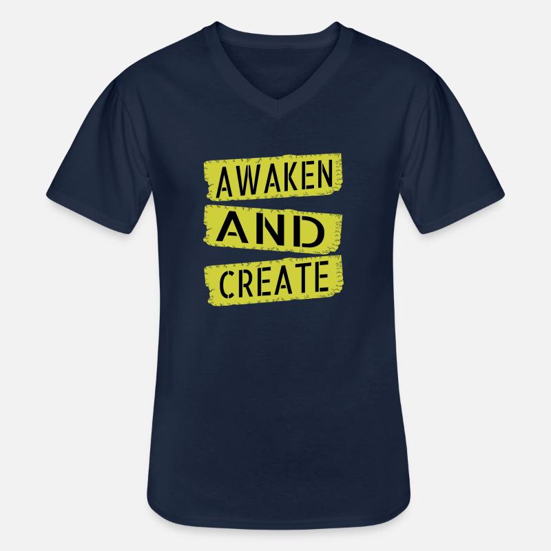 gift idea enlightenment quotes - Männer-T-Shirt mit V-Ausschnitt - Navy