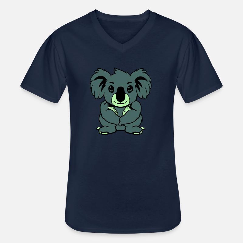 koalabär comic tier - Männer-T-Shirt mit V-Ausschnitt - Navy