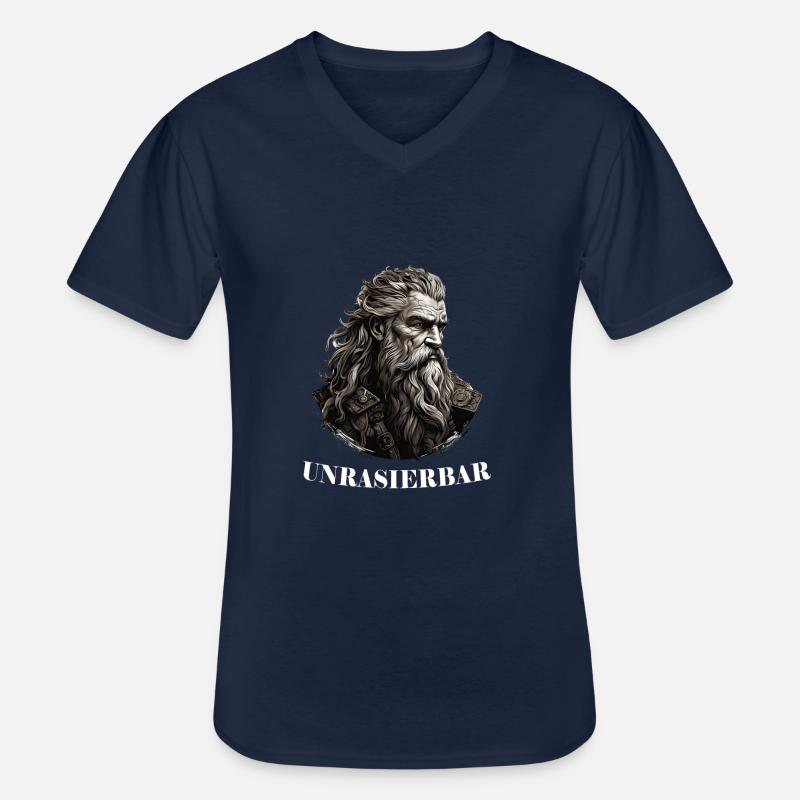 Wikinger Bartträger Lustiger Bart Spruch - Männer-T-Shirt mit V-Ausschnitt - Navy
