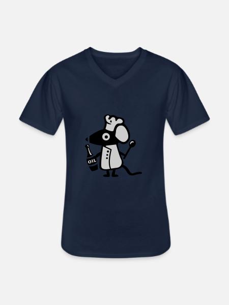 Mouse Koch - rat - Men's V-Neck T-Shirt - navy