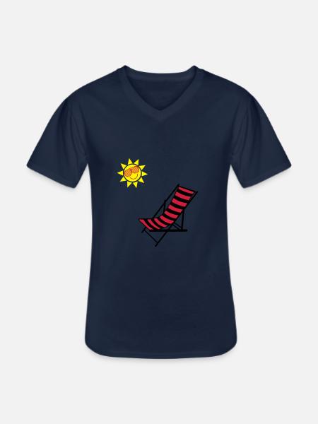 sonnenstuhl2 - Men's V-Neck T-Shirt - navy