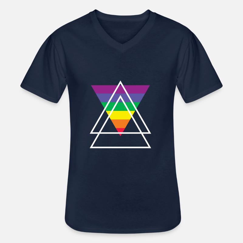 LGTB Triangle - Männer-T-Shirt mit V-Ausschnitt - Navy
