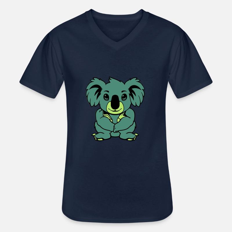 koalabär comic tier - Männer-T-Shirt mit V-Ausschnitt - Navy