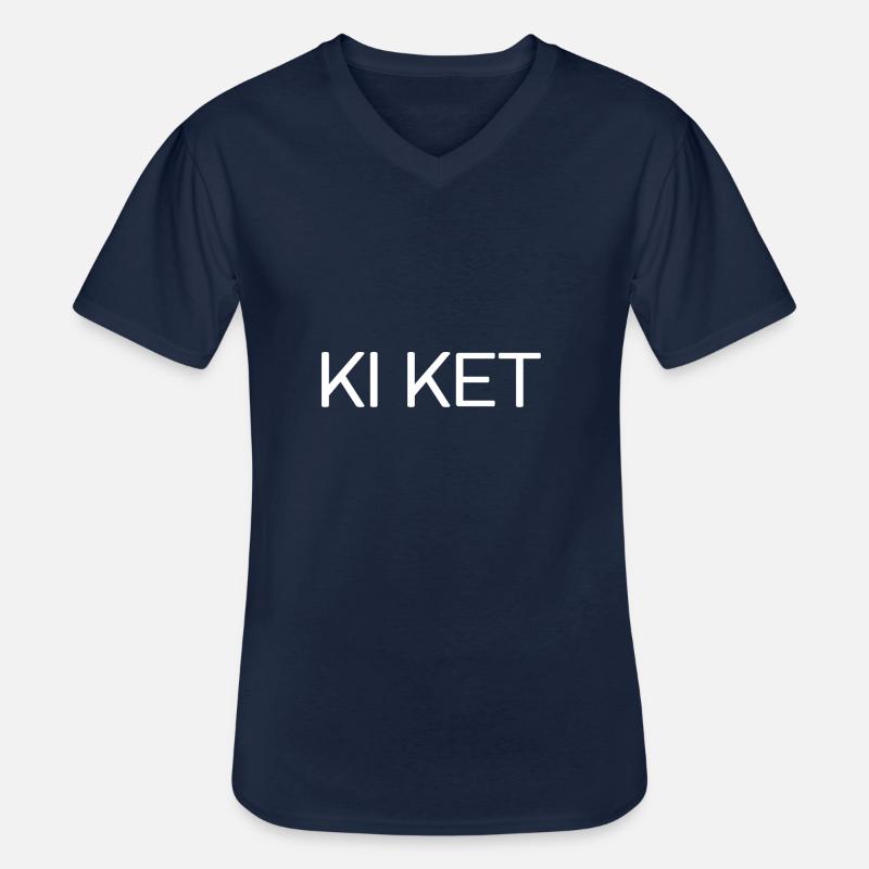 Ki ket des Dialekts - Männer-T-Shirt mit V-Ausschnitt - Navy