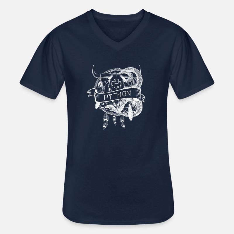python Programmiersprache technologie - Männer-T-Shirt mit V-Ausschnitt - Navy