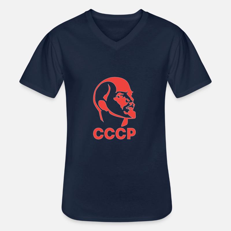udssr Symbol Statement Soviet red - Männer-T-Shirt mit V-Ausschnitt - Navy