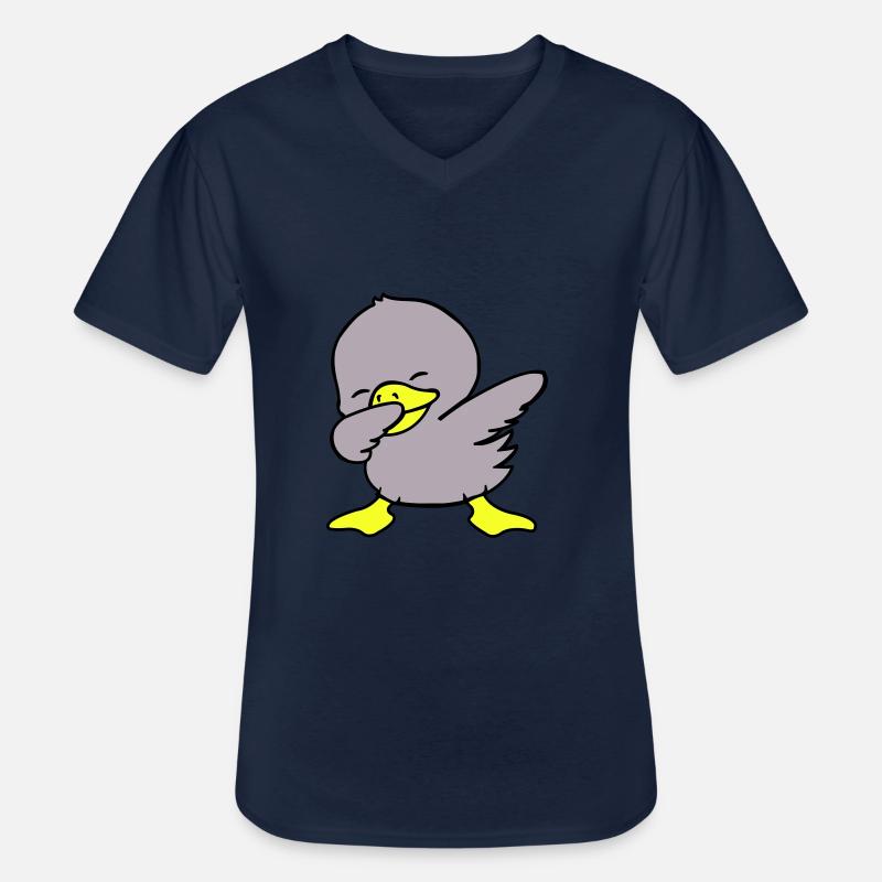 duck dabbing - Männer-T-Shirt mit V-Ausschnitt - Navy