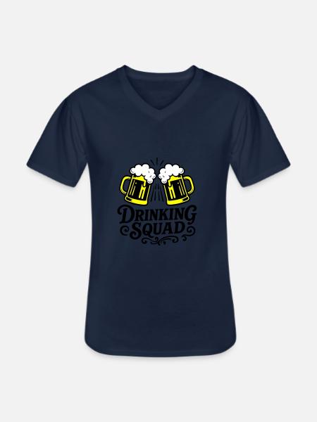 Drinking Squad Bier - Männer-T-Shirt mit V-Ausschnitt - Navy