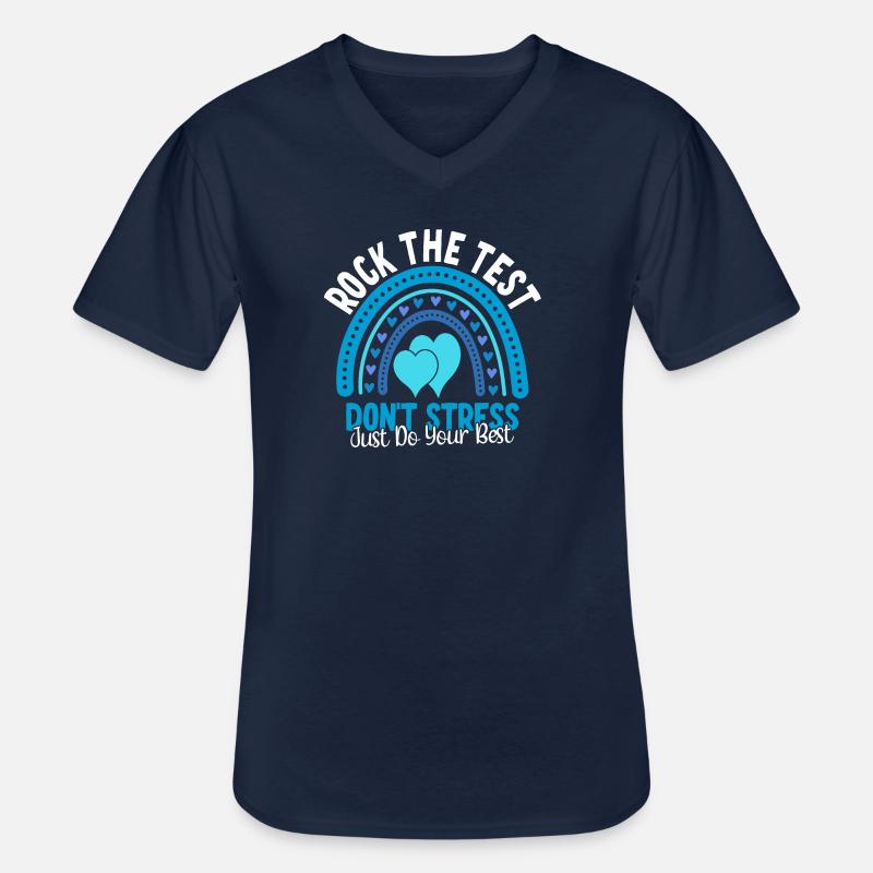 Rock den Test - Männer-T-Shirt mit V-Ausschnitt - Navy