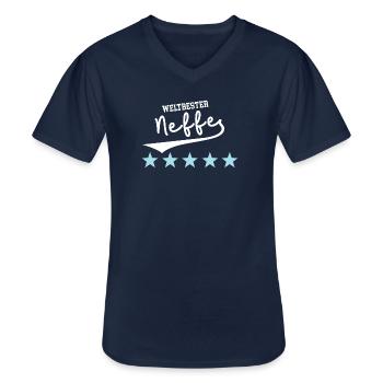 Neffe Beste Neffen Kinder Patenkinder Bruderkind - Männer-T-Shirt mit V-Ausschnitt - Navy - Vorne - AI Model Male 178 dark (178cm)