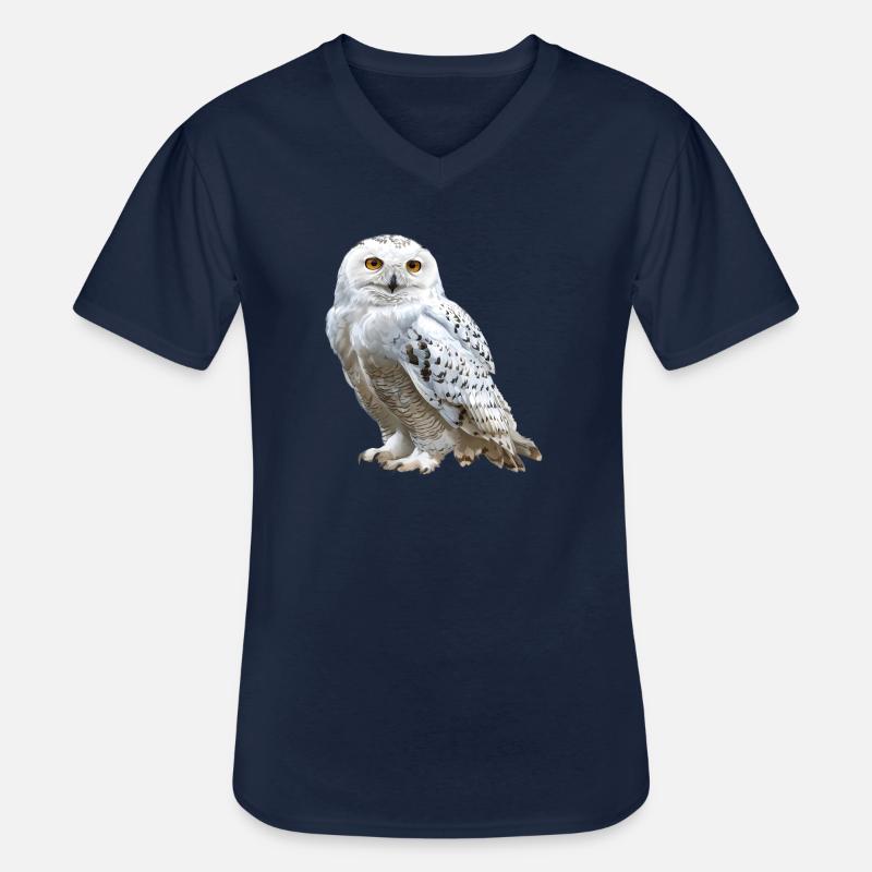 Schnee-Eule - Männer-T-Shirt mit V-Ausschnitt - Navy