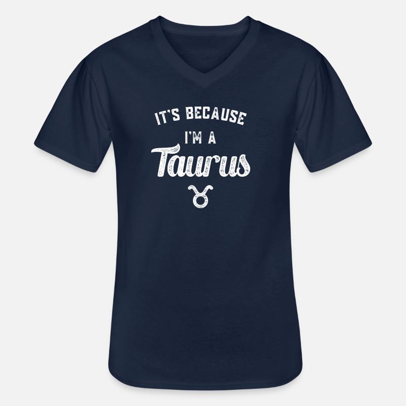 Sternzeichen Stier - Männer-T-Shirt mit V-Ausschnitt - Navy