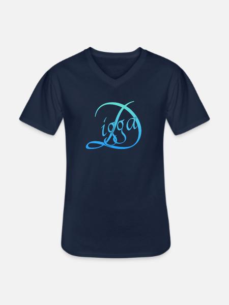 Digga - Männer-T-Shirt mit V-Ausschnitt - Navy
