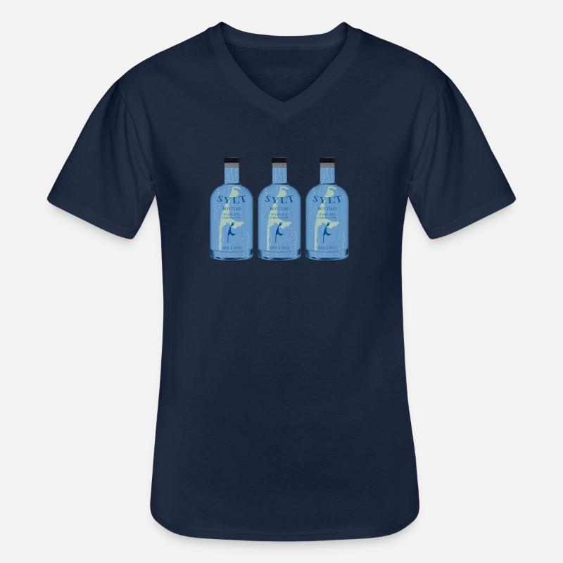 Sylt Bottled Sparkling Tablewater - Männer-T-Shirt mit V-Ausschnitt - Navy