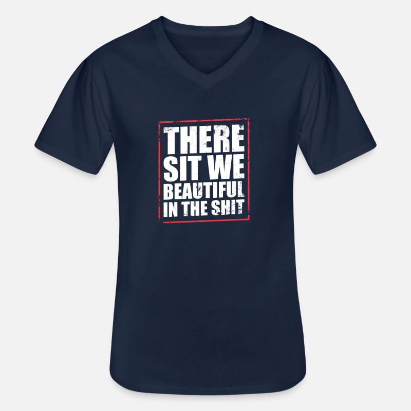 Denglisch Spruch - Männer-T-Shirt mit V-Ausschnitt - Navy