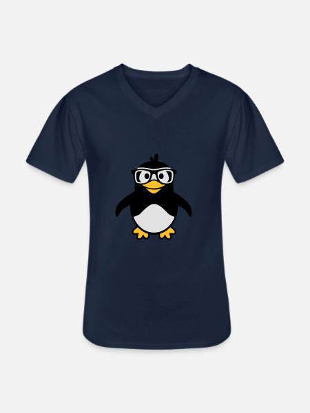 Manchot - T-shirt col V Homme - marine