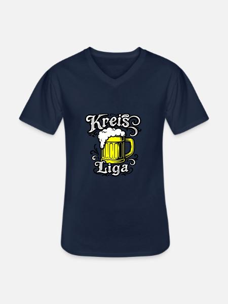 Kreisliga Bier Spruch - Männer-T-Shirt mit V-Ausschnitt - Navy