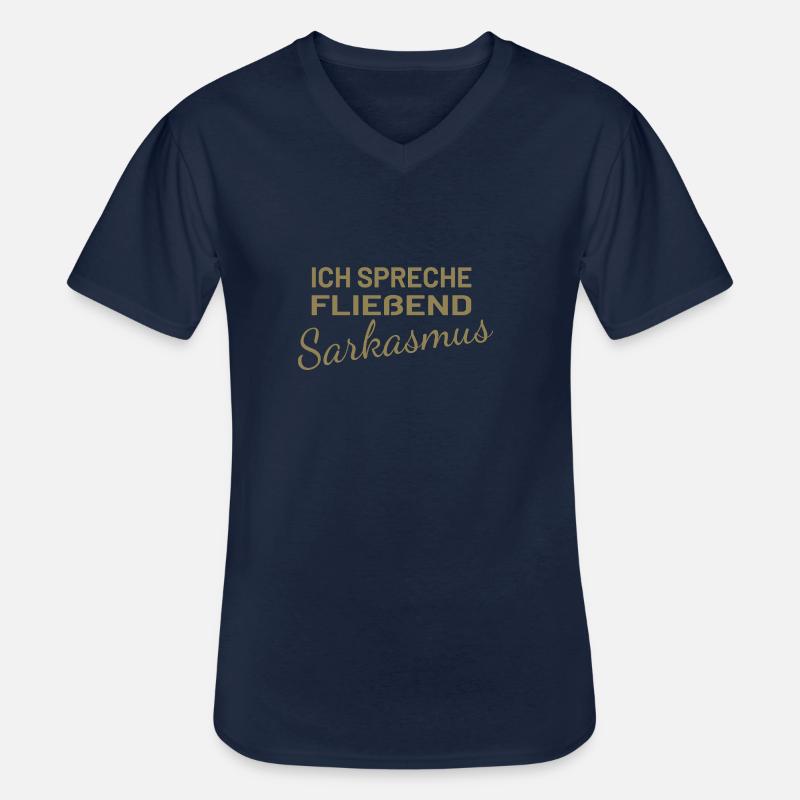 Ich spreche fließend Sarkasmus - Männer-T-Shirt mit V-Ausschnitt - Navy