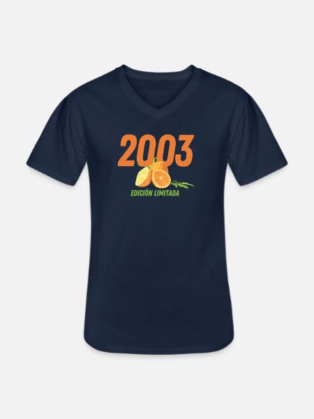 2003 - Edición Limitada - Männer-T-Shirt mit V-Ausschnitt - Navy
