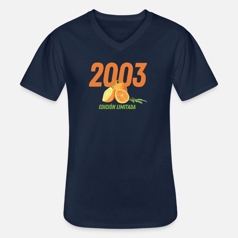 2003 - Edición Limitada - Männer-T-Shirt mit V-Ausschnitt - Navy