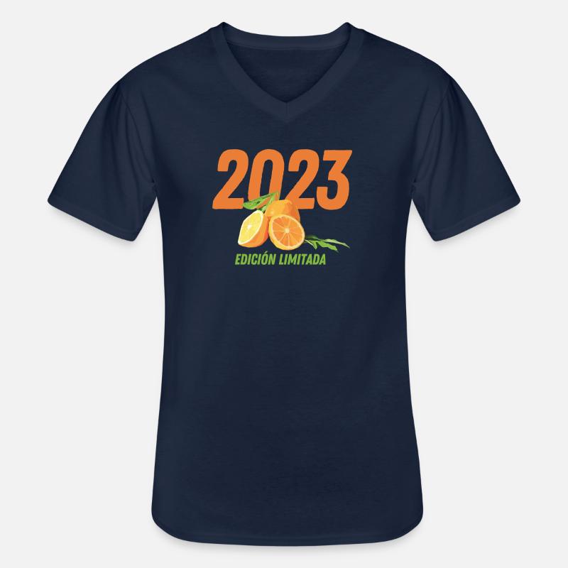 2023 - Edición Limitada - Männer-T-Shirt mit V-Ausschnitt - Navy