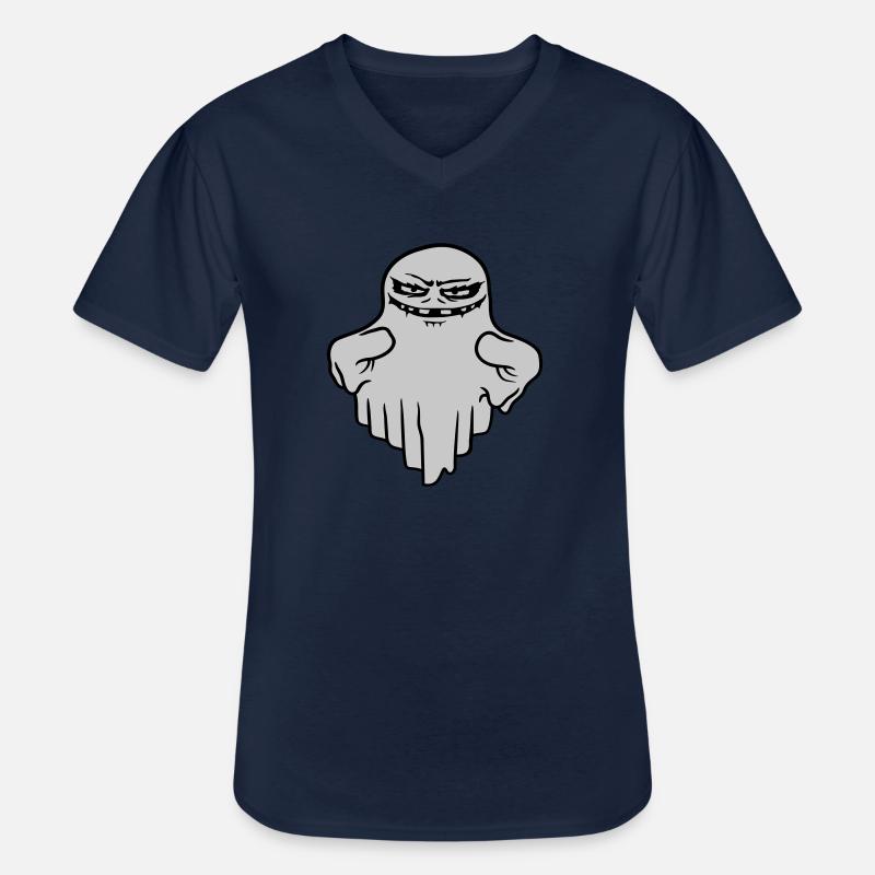 Böser schwebender Geist Comic - Männer-T-Shirt mit V-Ausschnitt - Navy