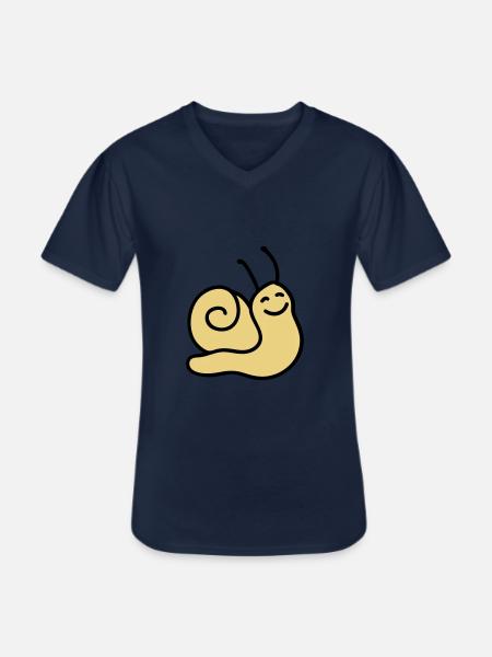 Enthousiaste escargot - T-shirt col V Homme - marine