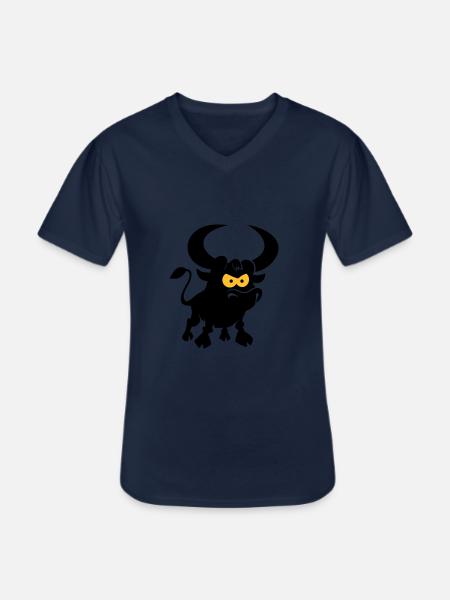 vl087b_stier_2c - Men's V-Neck T-Shirt - navy